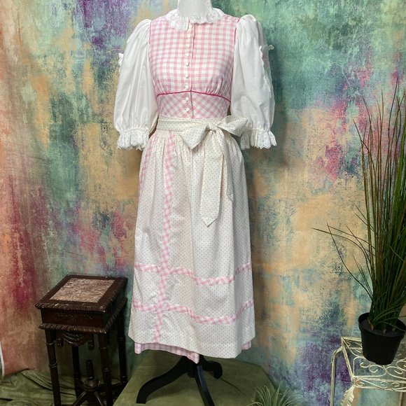 📌Original traditional high-quality Austrian Dirndl with Blouse and Apron - Picture 1 of 16